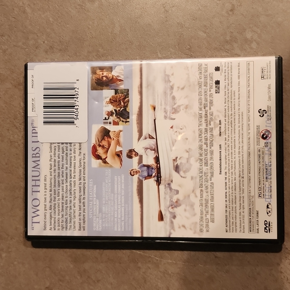 THE NOTEBOOK DVD - Picture 2 of 4